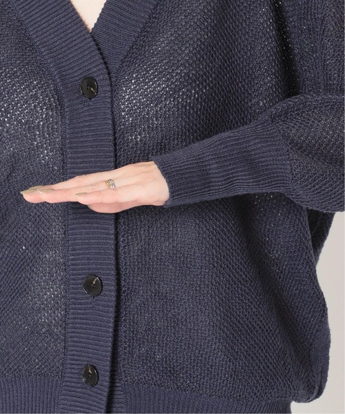 Spick &amp; Span - 【美品】  Spick and Span / スピックアンドスパン | 2022SS | リンクスメッシュ2WAYカーディガン | F | ネイビー | レディース Spick & Span - 【美品】 Spick and Span / スピックアンド