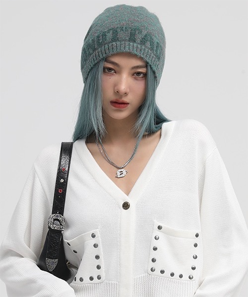 MASONPRINCE(メイソンプリンス)の「ブランドロゴ ニット帽 MZ21135【DO NOT TAG】(ニットキャップ/ビーニー・レディース・ブルー/グリーン/アイボリー/パープル/レッド・FREE)」の21枚目の写真