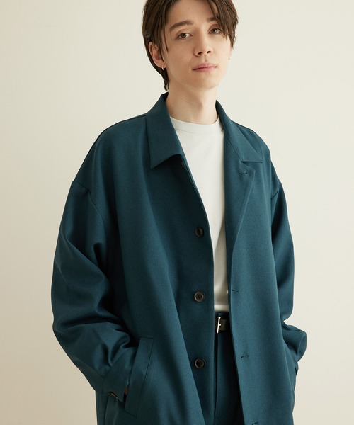 JUNRED(ジュンレッド)の「ウォッシャブルツイルステンカラーコート(ステンカラーコート・メンズ・グレー/ベージュ/グリーン系その他・L/LL/M)」の13枚目の写真