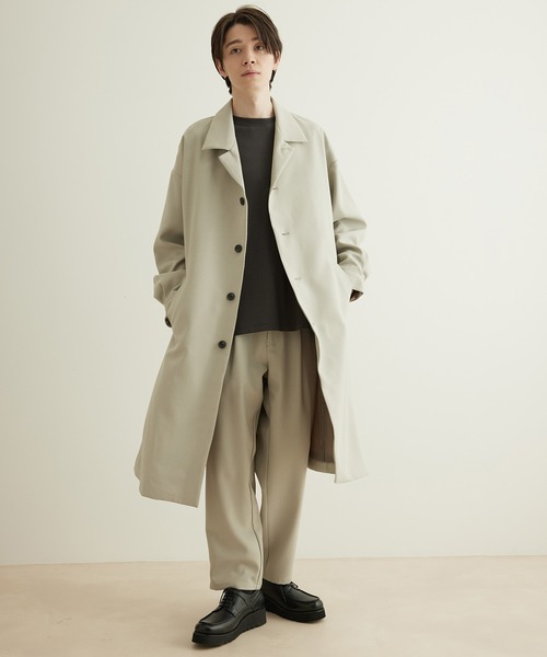 JUNRED(ジュンレッド)の「ウォッシャブルツイルステンカラーコート(ステンカラーコート・メンズ・グレー/ベージュ/グリーン系その他・L/LL/M)」の9枚目の写真