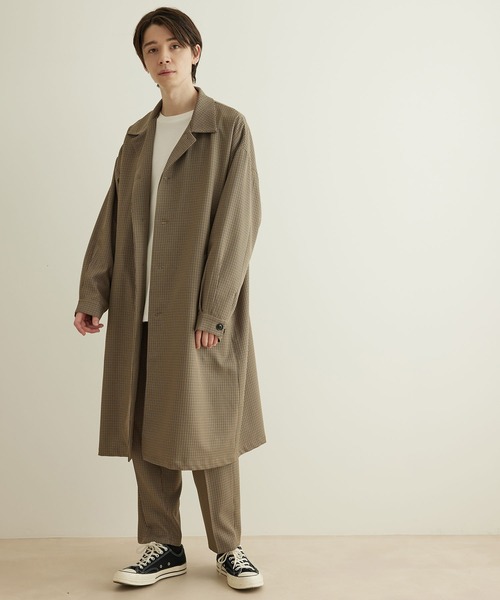 JUNRED(ジュンレッド)の「ウォッシャブルツイルステンカラーコート(ステンカラーコート・メンズ・グレー/ベージュ/グリーン系その他・L/LL/M)」の18枚目の写真