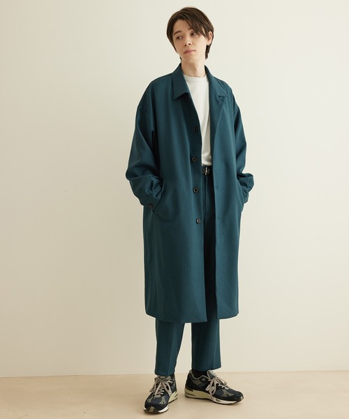 JUNRED(ジュンレッド)の「ウォッシャブルツイルステンカラーコート(ステンカラーコート・メンズ・グレー/ベージュ/グリーン系その他・L/LL/M)」の7枚目の写真