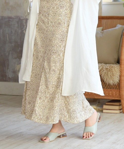 sango（sango）の「楊柳シフォンキャンディスリーブワンピース（シャツワンピース・レディース・ホワイト/ブラック/イエロー・FREE）」の8枚目の写真