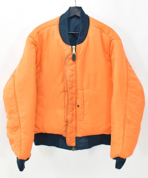 VINTAGE（ヴィンテージ）の「【ヴィンテージ古着】FOX OUTDOOR PRODUCTS MA-1 ミリタリージャケット（MA-1・メンズ・ネイビー・LARGE）」の4枚目の写真