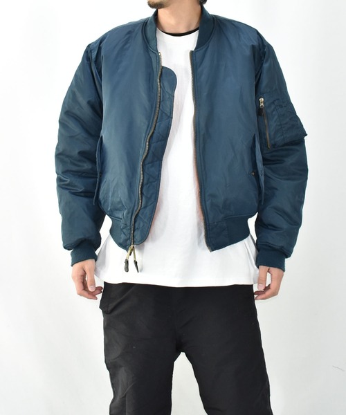 VINTAGE（ヴィンテージ）の「【ヴィンテージ古着】FOX OUTDOOR PRODUCTS MA-1 ミリタリージャケット（MA-1・メンズ・ネイビー・LARGE）」の9枚目の写真