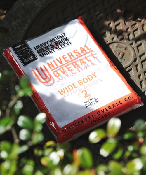UNIVERSAL OVERALL(ユニバーサルオーバーオール)の「【UNIVERSAL OVERALL/ユニバーサルオーバーオール】7.5ozヘビーウエイトクルーネック半袖パックTシャツ 2枚組 無地(Tシャツ/カットソー・メンズ・ホワイト/ブラック/グレー・SMALL/MEDIUM/LARGE/X-LARGE)」の2枚目の写真