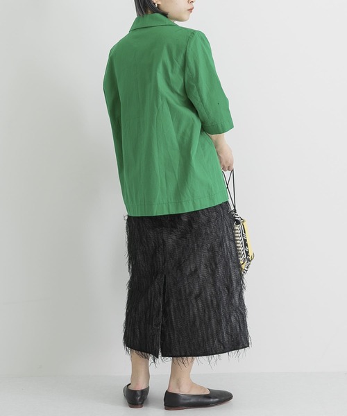 FUMIE TANAKA(フミエタナカ)の「FUMIE=TANAKA feather skirt(スカート・レディース・ブラック・2)」の8枚目の写真