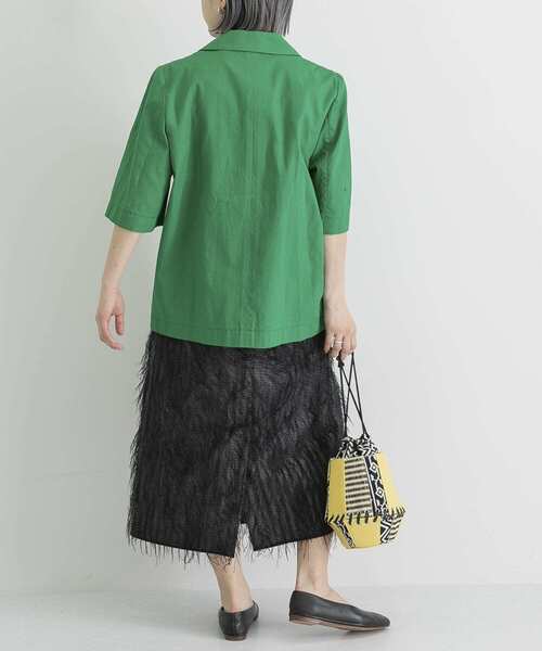 FUMIE TANAKA(フミエタナカ)の「FUMIE=TANAKA feather skirt(スカート・レディース・ブラック・2)」の6枚目の写真