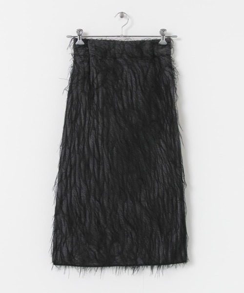 FUMIE TANAKA(フミエタナカ)の「FUMIE=TANAKA feather skirt(スカート・レディース・ブラック・2)」の7枚目の写真