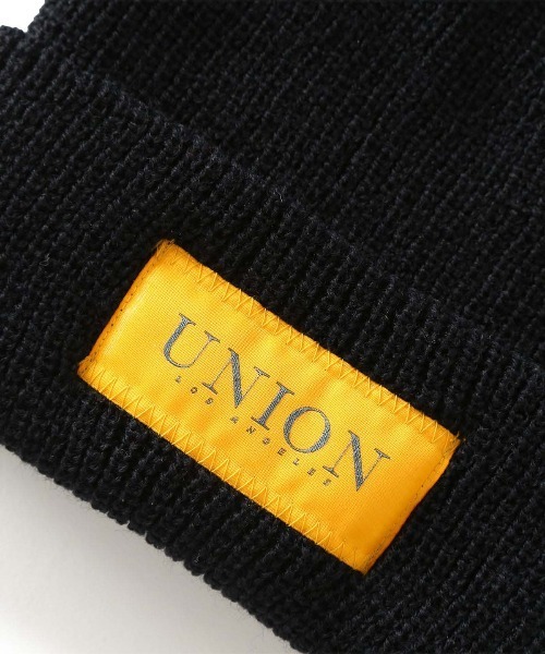 UNION（UNION TOKYO）（ユニオン）の「UNION ORIGINAL CLASSIC RIBBED CUFF BEANIE ビーニー ニット帽 ユニオン（ニットキャップ/ビーニー・メンズ・ブラック・FREE）」の7枚目の写真