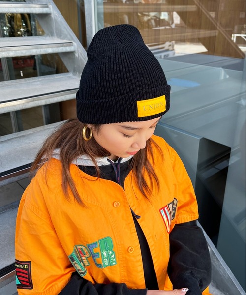 UNION（UNION TOKYO）（ユニオン）の「UNION ORIGINAL CLASSIC RIBBED CUFF BEANIE ビーニー ニット帽 ユニオン（ニットキャップ/ビーニー・メンズ・ブラック・FREE）」の14枚目の写真