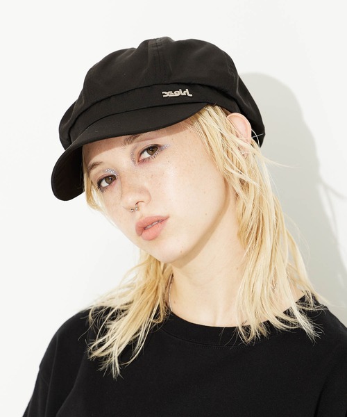 X-girl（エックスガール）の「CASQUETTE（キャスケット・レディース・ブラック/ベージュ/ネイビー・ONE SIZE）」の2枚目の写真