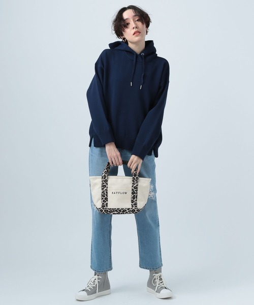 BAYFLOW（ベイフロー）の「ニットプルパーカー（パーカー・レディース・オフホワイト/ネイビー/ライトブルー/ピンク・SMALL/MEDIUM）」の8枚目の写真