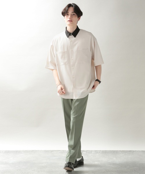 RAGEBLUE（レイジブルー）の「ラグイージー/クレリックシャツ/265040（シャツ/ブラウス・メンズ・オフホワイト/ライトブルー・SMALL/MEDIUM/LARGE）」の3枚目の写真