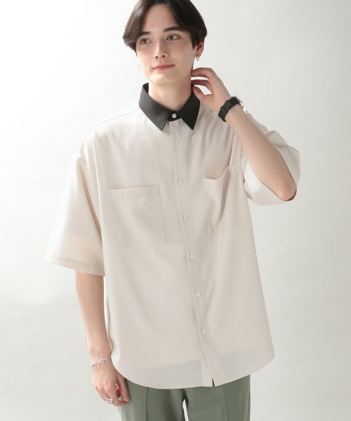 RAGEBLUE（レイジブルー）の「ラグイージー/クレリックシャツ/265040（シャツ/ブラウス・メンズ・オフホワイト/ライトブルー・SMALL/MEDIUM/LARGE）」の4枚目の写真