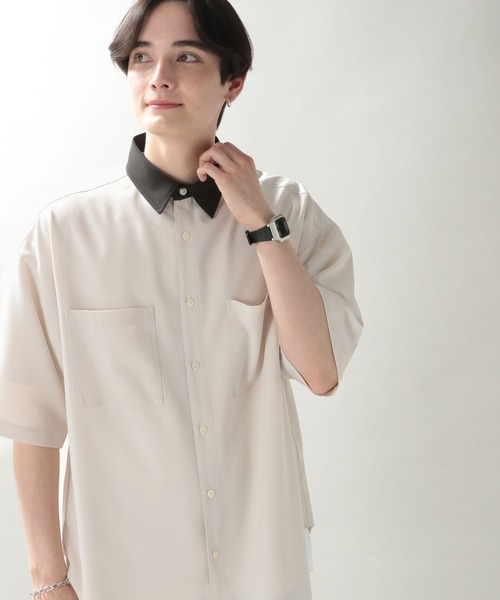 RAGEBLUE（レイジブルー）の「ラグイージー/クレリックシャツ/265040（シャツ/ブラウス・メンズ・オフホワイト/ライトブルー・SMALL/MEDIUM/LARGE）」の5枚目の写真