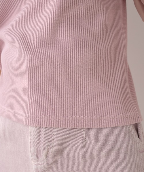 OLIVE des OLIVE（オリーブデオリーブ）の「袖異素材プルオーバー/カットアウトトップス（Tシャツ/カットソー・レディース・ライトグレー/ブラック/パープル/オフホワイト・FREE）」の20枚目の写真