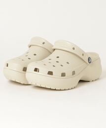 crocs | crocs クロックス CLASSIC PLATFORM CLOG W クラシック プラットフォーム クロッグ ウィメン 206750-2Y2 BONE(サンダル)