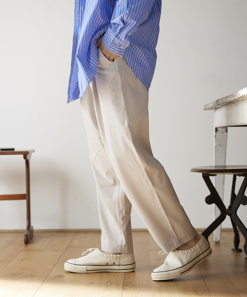 COOLMAX PE/TRO 4WAY 1TUCK ワイドイージーパンツ（その他パンツ  