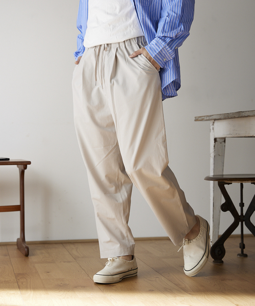 COOLMAX PE/TRO 4WAY 1TUCK ワイドイージーパンツ（その他パンツ  