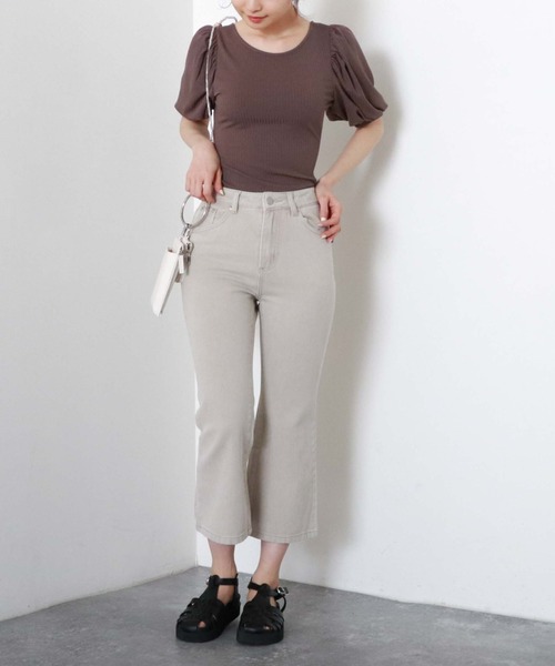 archives（アルシーヴ）の「２ｗａｙスリットギャザーＴＯＰＳ（Tシャツ/カットソー・レディース・ブラック/グレー/オフホワイト/ブラウン・MEDIUM）」の17枚目の写真