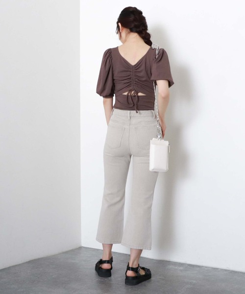 archives（アルシーヴ）の「２ｗａｙスリットギャザーＴＯＰＳ（Tシャツ/カットソー・レディース・ブラック/グレー/オフホワイト/ブラウン・MEDIUM）」の19枚目の写真