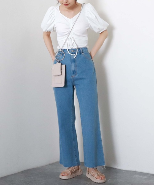 archives（アルシーヴ）の「２ｗａｙスリットギャザーＴＯＰＳ（Tシャツ/カットソー・レディース・ブラック/グレー/オフホワイト/ブラウン・MEDIUM）」の9枚目の写真