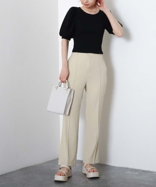 archives（アルシーヴ）の「２ｗａｙスリットギャザーＴＯＰＳ（Tシャツ/カットソー・レディース・ブラック/グレー/オフホワイト/ブラウン・MEDIUM）」の20枚目の写真