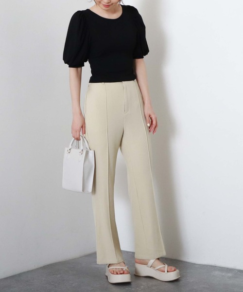 archives（アルシーヴ）の「２ｗａｙスリットギャザーＴＯＰＳ（Tシャツ/カットソー・レディース・ブラック/グレー/オフホワイト/ブラウン・MEDIUM）」の21枚目の写真