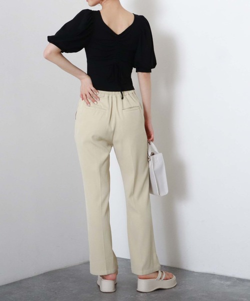 archives（アルシーヴ）の「２ｗａｙスリットギャザーＴＯＰＳ（Tシャツ/カットソー・レディース・ブラック/グレー/オフホワイト/ブラウン・MEDIUM）」の22枚目の写真