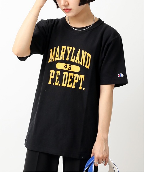 Champion(チャンピオン)の「【CHAMPION / チャンピオン】 REVERSE WEAVE SHORT SLEEVE Tシャツ2(Tシャツ/カットソー・メンズ・チャコールグレー/ブラック/グレー・MEDIUM/LARGE)」の2枚目の写真