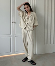 【DIDOT.】SET UP サテンテーパードパンツ