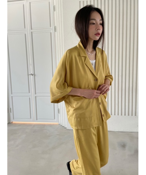 Didot.showroom(ディドット ショールーム)の「【DIDOT.】SET UP サテンテーパードパンツ(その他パンツ・レディース・チャコールグレー/イエロー/アイボリー・FREE)」の20枚目の写真