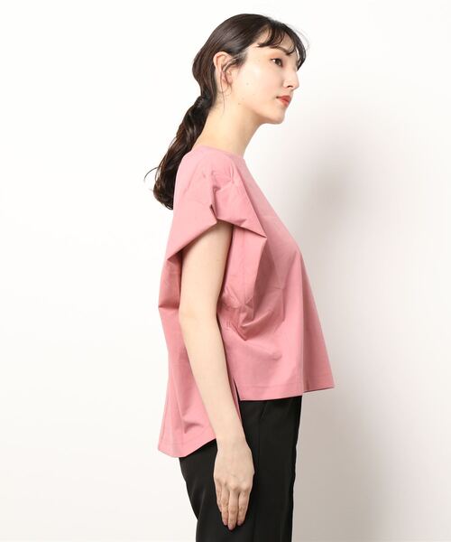 ELVENCE DEUX(エルベンスドゥ)の「デザインタックフレンチPO(Tシャツ/カットソー・レディース・ピンク/オフホワイト/ブラック・FREE)」の6枚目の写真
