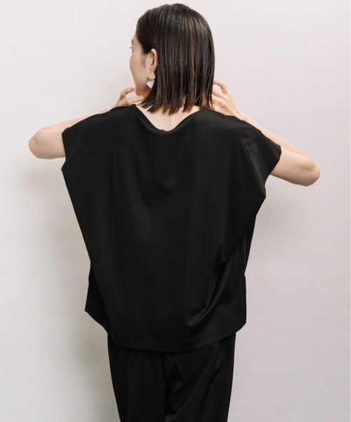 ELVENCE DEUX(エルベンスドゥ)の「デザインタックフレンチPO(Tシャツ/カットソー・レディース・ピンク/オフホワイト/ブラック・FREE)」の16枚目の写真