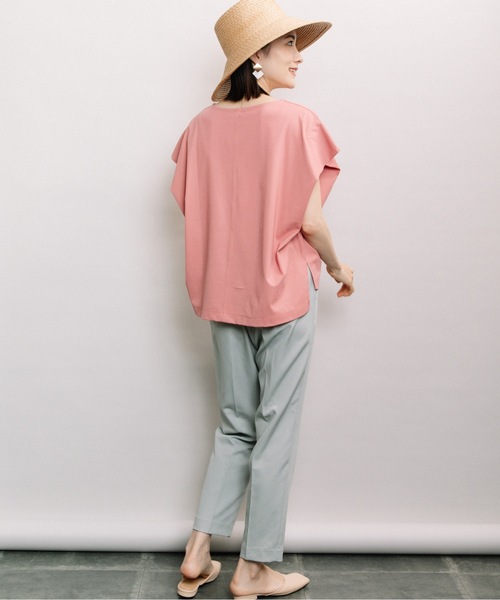 ELVENCE DEUX(エルベンスドゥ)の「デザインタックフレンチPO(Tシャツ/カットソー・レディース・ピンク/オフホワイト/ブラック・FREE)」の12枚目の写真