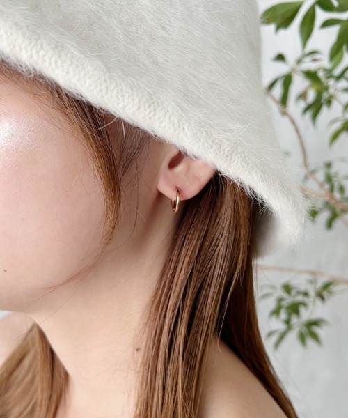 iso（イソ）の「【ステンレス】シンプルフープ ピアス（ピアス（両耳用）・レディース・ピンク/シルバー/ゴールド・FREE）」の7枚目の写真