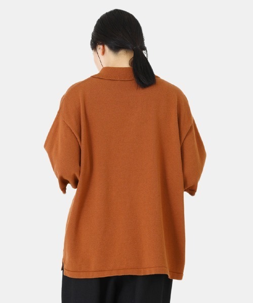 BALLAST ARK（バラストアーク）の「BALLAST ARK / バラストアーク：KNIT POLO：BA05-K005[AST]（ポロシャツ・メンズ・ダークブラウン/オレンジ/ネイビー・L/M）」の19枚目の写真