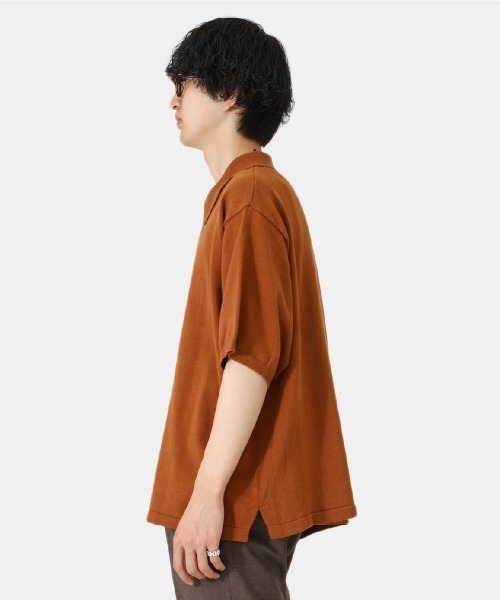 BALLAST ARK（バラストアーク）の「BALLAST ARK / バラストアーク：KNIT POLO：BA05-K005[AST]（ポロシャツ・メンズ・ダークブラウン/オレンジ/ネイビー・L/M）」の22枚目の写真
