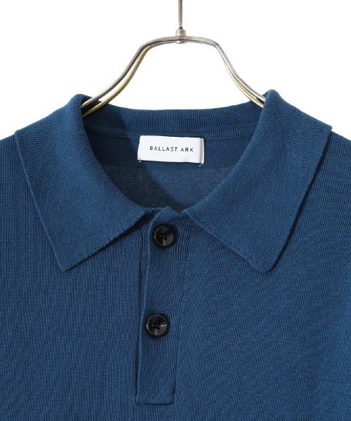 BALLAST ARK（バラストアーク）の「BALLAST ARK / バラストアーク：KNIT POLO：BA05-K005[AST]（ポロシャツ・メンズ・ダークブラウン/オレンジ/ネイビー・L/M）」の16枚目の写真