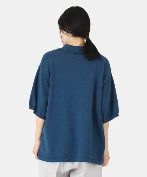 BALLAST ARKネイビー/グレー ニットポロシャツ Lサイズ BALLAST ARKネイビー/グレー ニットポロシャツ Lサイズ