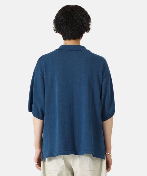 BALLAST ARK（バラストアーク）の「BALLAST ARK / バラストアーク：KNIT POLO：BA05-K005[AST]（ポロシャツ・メンズ・ダークブラウン/オレンジ/ネイビー・L/M）」の12枚目の写真