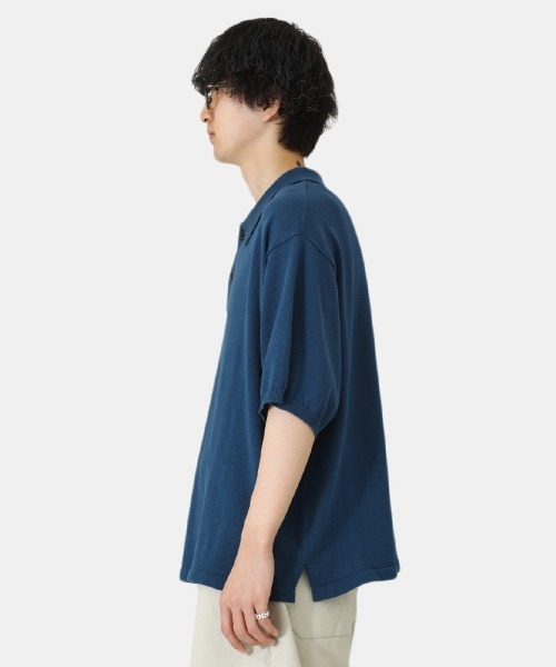 BALLAST ARK（バラストアーク）の「BALLAST ARK / バラストアーク：KNIT POLO：BA05-K005[AST]（ポロシャツ・メンズ・ダークブラウン/オレンジ/ネイビー・L/M）」の11枚目の写真