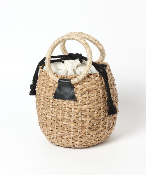 LEPSIM（レプシィム）の「アバカラウンドハンドルバッグ　267731（かごバッグ・レディース・ブラック/ブラウン・ONE SIZE）」の7枚目の写真