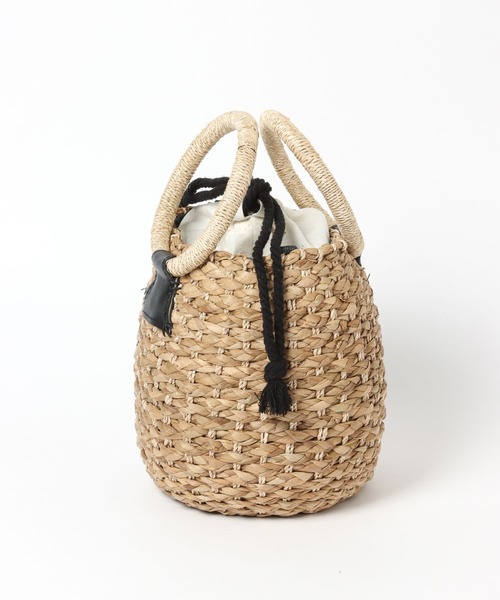 LEPSIM（レプシィム）の「アバカラウンドハンドルバッグ　267731（かごバッグ・レディース・ブラック/ブラウン・ONE SIZE）」の8枚目の写真