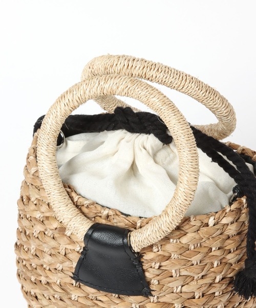 LEPSIM（レプシィム）の「アバカラウンドハンドルバッグ　267731（かごバッグ・レディース・ブラック/ブラウン・ONE SIZE）」の14枚目の写真