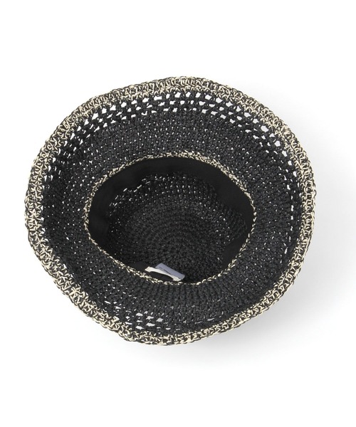 studio CLIP（スタディオクリップ）の「透かし編み入りペーパーハット（ハット・レディース・ナチュラル/ブラック・FREE）」の10枚目の写真