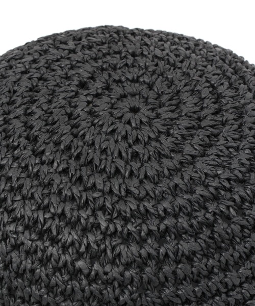 studio CLIP（スタディオクリップ）の「透かし編み入りペーパーハット（ハット・レディース・ナチュラル/ブラック・FREE）」の3枚目の写真