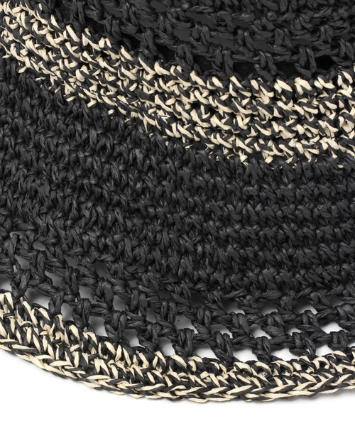 studio CLIP（スタディオクリップ）の「透かし編み入りペーパーハット（ハット・レディース・ナチュラル/ブラック・FREE）」の14枚目の写真