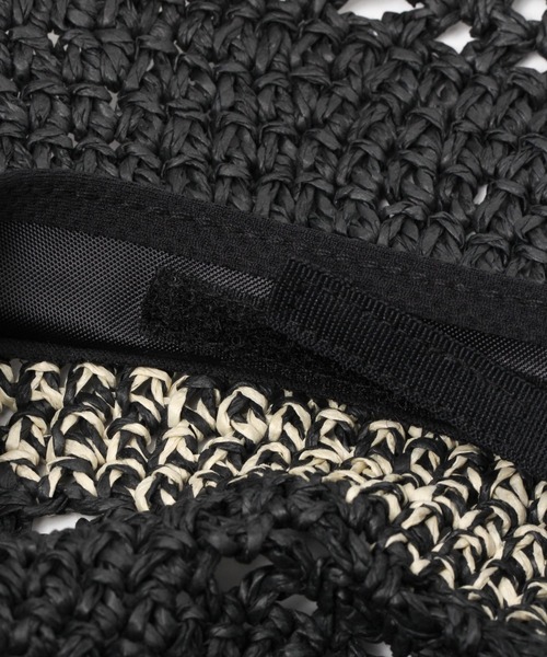 studio CLIP（スタディオクリップ）の「透かし編み入りペーパーハット（ハット・レディース・ナチュラル/ブラック・FREE）」の5枚目の写真